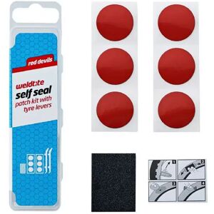 Red devils inner tube repair kit with red self-adhesive patches - box of 6 self-adhesive patches 25mm + pumice paper with instructions Weldtite Marron One size Unisex Red devils inner tube repair kit with red self-adhesive patches - box of 6 self-adhesive patches 25mm + pumice paper with instructions Weldtite Marron One size Unisex