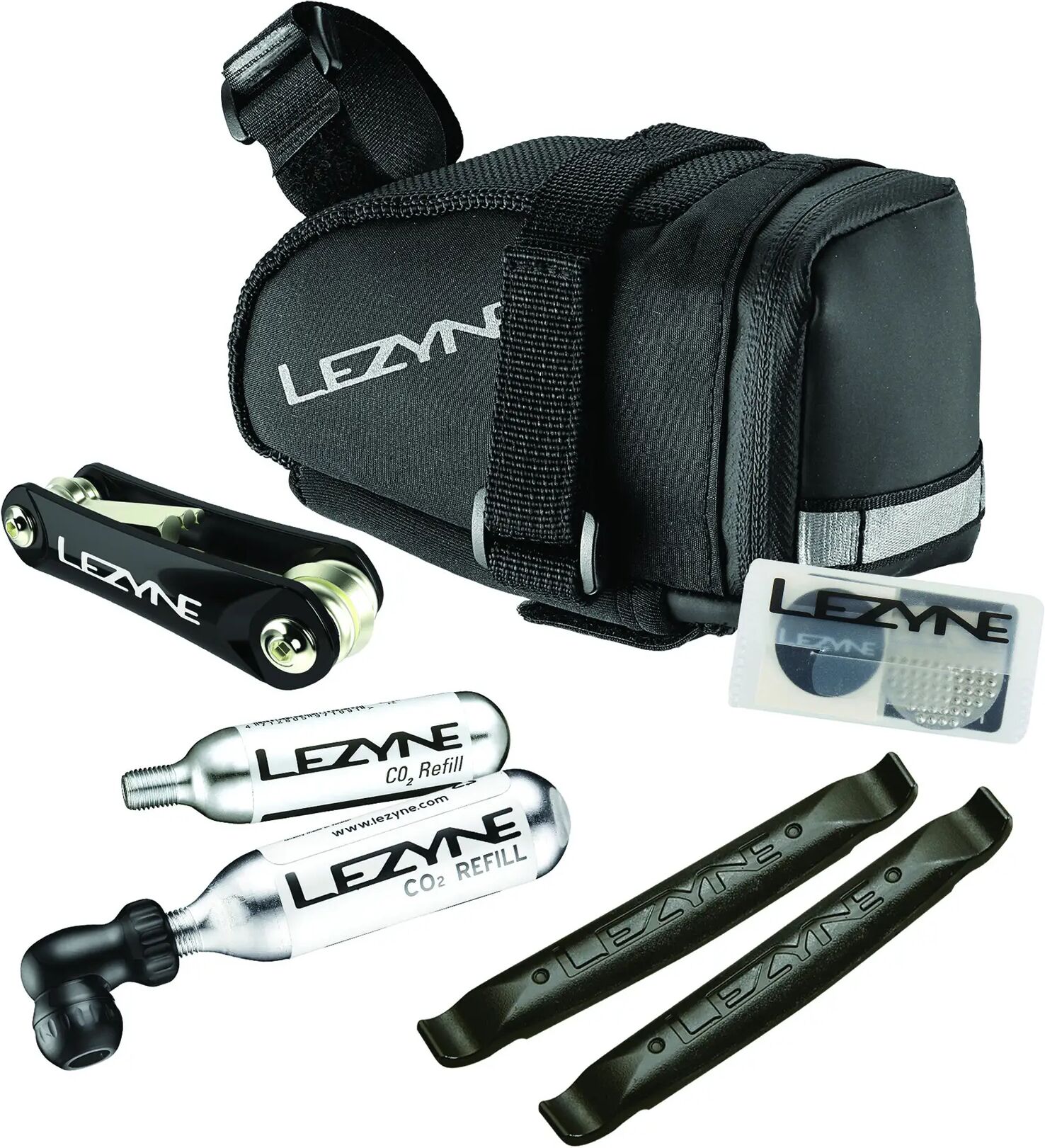 Complete bike bag kit Lezyne M Caddy Co2 Noir One size Unisex