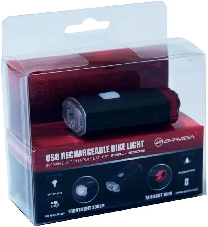usb front - rear led bike light (front) for helmet 3 modes P2R 200 Lumens Noir One size Unisex