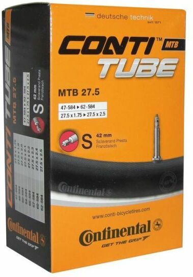 Presta valve air chamber Continental 27,5+X2,25-3,0 Noir 42 mm Unisex