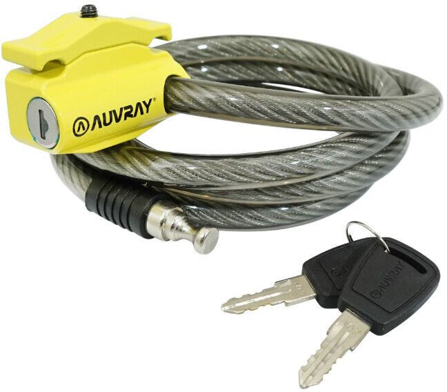 Cable lock with key for saddle and bike Auvray S.Lock Gris 12 mm x 1,50 m Unisex