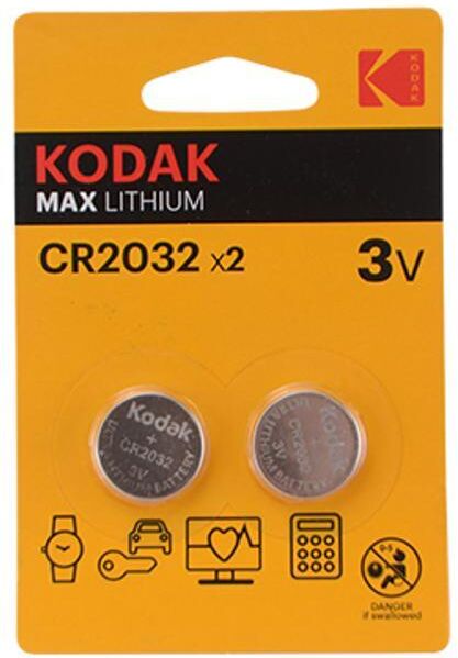 Batteries Kodak Lithium Cr2032 (x2) Argenté 3 V Unisex