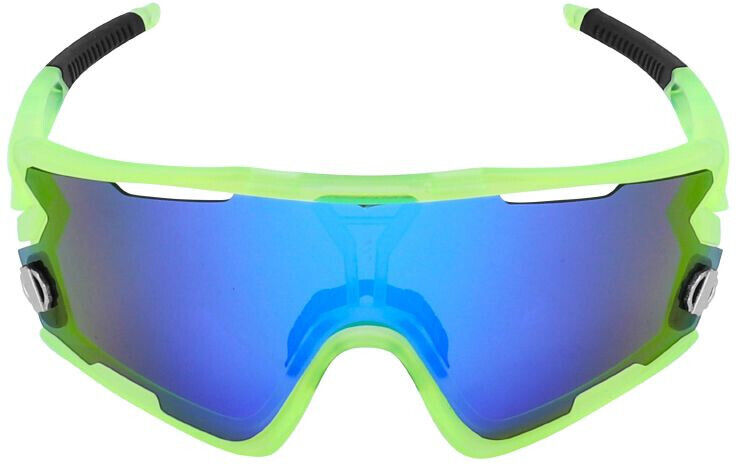 Nagas bicycle glasses with 2 interchangeable lenses, blue sun and orange light, delivered in a soft box - can be ordered with transparent lens 171352 Newton Jaune One size Unisex