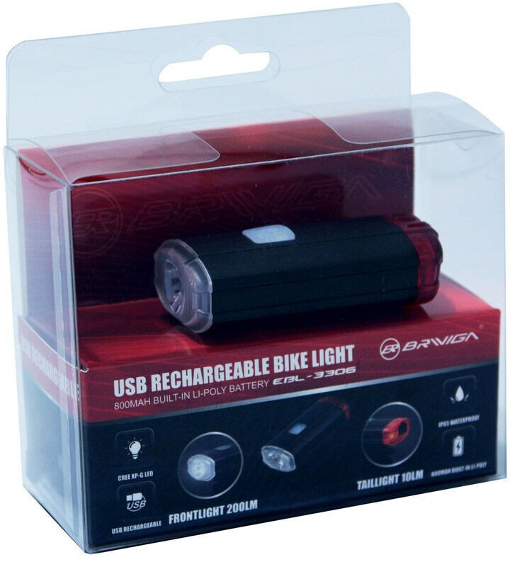 usb front - rear led bike light (front) for helmet 3 modes P2R 200 Lumens Noir One size Unisex