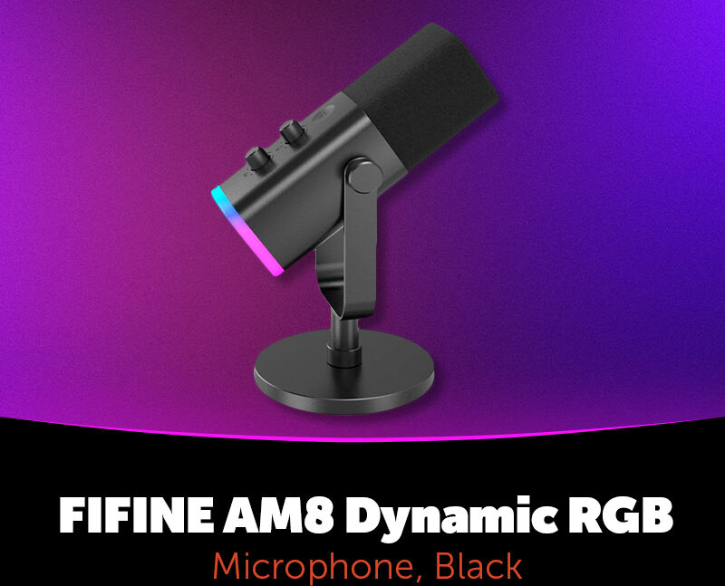 Kinguin FIFINE AM8 Dynamic RGB microphone, Black EU Prismyx Voucher