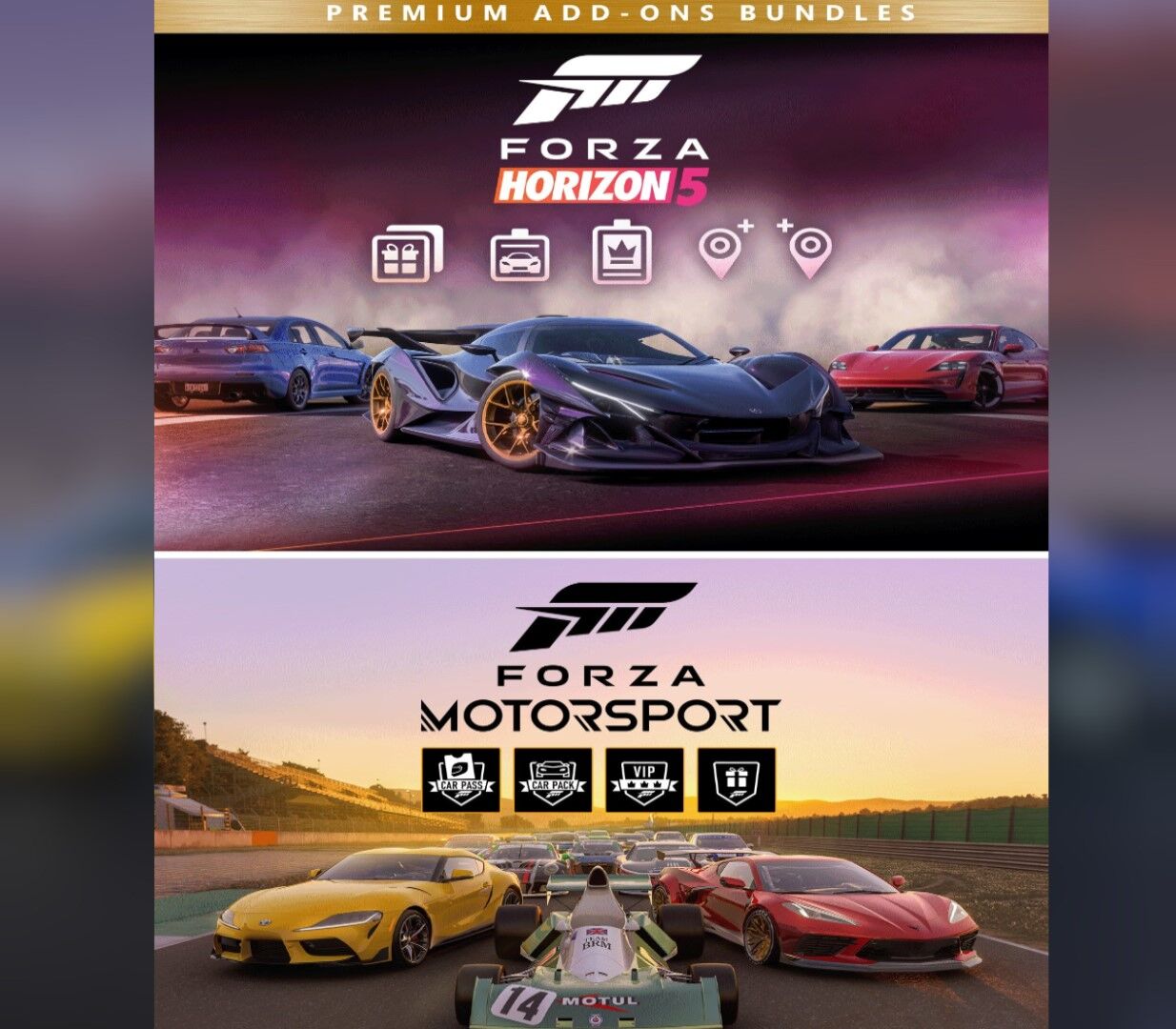 Kinguin Forza Motorsport and Forza Horizon 5 Premium Editions Bundle NG XBOX One / Xbox Series X S CD Key