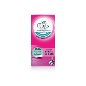 Lil-Lets Non-Applicator Tampons Super x16 (Pack of 6) 8210498P Lil-Lets Non-Applicator Tampons Super x16 (Pack of 6) 8210498P