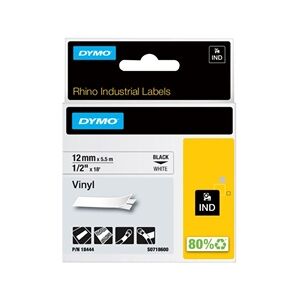 Dymo RhinoPRO Industrial 1500 WT Tape 12mm White - 18444/S0718600