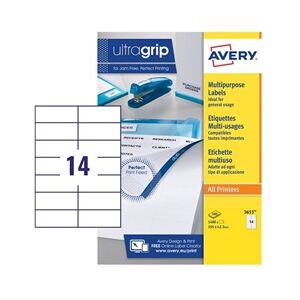 Avery 3653 White Rectangle Labels - 1400 pcs Avery 3653 White Rectangle Labels - 1400 pcs