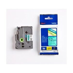 Brother P-Touch TZe Laminated Tape 12mm x 8m Black on Green TZE731 Brother P-Touch TZe Laminated Tape 12mm x 8m Black on Green TZE731
