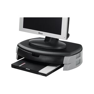 Q-Connect Monitor/Printer Stand Black/Grey Ref KF20081 Q-Connect Monitor/Printer Stand Black/Grey Ref KF20081