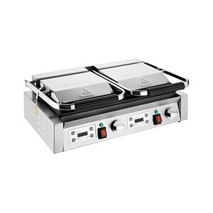 Buffalo Double Contact Grill Flat Base Ribbed Top Plate Buffalo Double Contact Grill Flat Base Ribbed Top Plate
