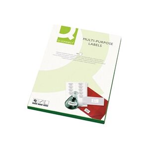 Q-Connect Multipurpose Copier Labels 70x37mm White (2400 Pack) KF01133 Q-Connect Multipurpose Copier Labels 70x37mm White (2400 Pack) KF01133