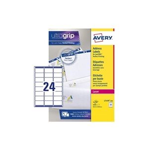 Avery Addressing Labels Laser Jam-free 63.5x33.9mm White L7159-250 Avery Addressing Labels Laser Jam-free 63.5x33.9mm White L7159-250