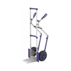 GPC High Back Sack Truck with Skids; Pneumatic Wheels; 100kg; Silver/Blue GPC High Back Sack Truck with Skids; Pneumatic Wheels; 100kg; Silver/Blue