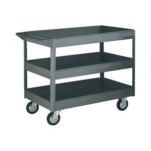 GPC Tray Trolley; 3 Deep Trays; Swivel Castors; Steel; 250kg; Grey GPC Tray Trolley; 3 Deep Trays; Swivel Castors; Steel; 250kg; Grey