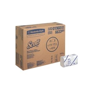 Scott 1-Ply M-Fold Hand Towels 175 Sheets (Pack of 25) 6633 Scott 1-Ply M-Fold Hand Towels 175 Sheets (Pack of 25) 6633