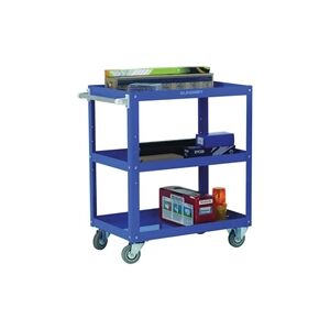 Unbranded Works Blue 3-Tier Trolley 329946 Unbranded Works Blue 3-Tier Trolley 329946