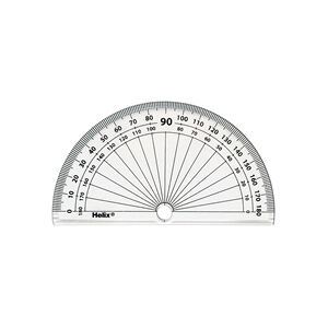 Helix 10cm 180 Degree Protractor Clear (50 Pack) Helix 10cm 180 Degree Protractor Clear (50 Pack)