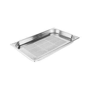 Vogue Stainless Steel Heavy Duty Perforated 1/1 Gastronorm Tray 40mm Vogue Stainless Steel Heavy Duty Perforated 1/1 Gastronorm Tray 40mm