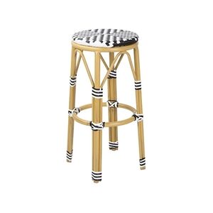 Bolero Parisian Style PE Rattan Bar Stools Black (2 Pack) Bolero Parisian Style PE Rattan Bar Stools Black (2 Pack)