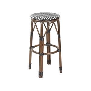 Bolero Parisian Style PE Rattan Bar Stools Black Dot Mix (2 Pack) Bolero Parisian Style PE Rattan Bar Stools Black Dot Mix (2 Pack)