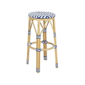 Bolero Parisian Style PE Rattan Bar Stools Blue (2 Pack) Bolero Parisian Style PE Rattan Bar Stools Blue (2 Pack)