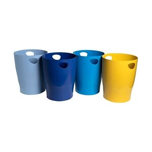 Exacompta Bee Blue Ecobin Recycled 15 Litres Assorted (Pack of 8) Exacompta Bee Blue Ecobin Recycled 15 Litres Assorted (Pack of 8)