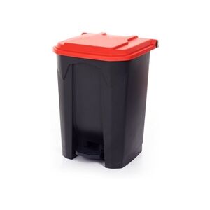 GPC Pedal Bin; 50L; Polypropylene; Grey Body & Red Lid GPC Pedal Bin; 50L; Polypropylene; Grey Body & Red Lid