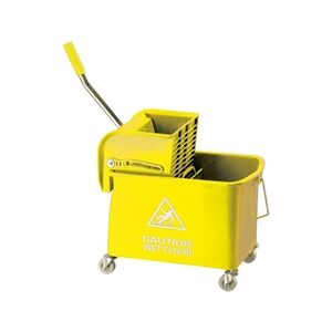 Unbranded Mobile Mop Bucket and Wringer 20 Litre Yellow 101248 YLW Unbranded Mobile Mop Bucket and Wringer 20 Litre Yellow 101248 YLW