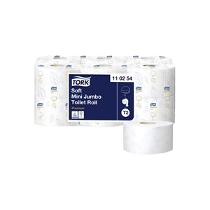 Tork T2 System Mini Jumbo Roll 2-Ply 850 Sheets (12 Pack) 110254 Tork T2 System Mini Jumbo Roll 2-Ply 850 Sheets (12 Pack) 110254