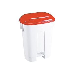 VFM Derby 30 L Red/White Plastic Pedal Bin - Pedal Bin VFM Derby 30 L Red/White Plastic Pedal Bin - Pedal Bin