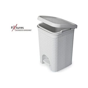 Fixtures Lace Design White Pedal Bin 5 Litre Fixtures Lace Design White Pedal Bin 5 Litre