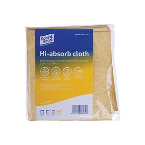 Robert Scott Hi-Absorb Microfibre Cloth Yellow (5 Pack) Robert Scott Hi-Absorb Microfibre Cloth Yellow (5 Pack)