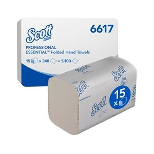 Scott Essential Interfold Hand Towels White - 5100 Sheets - Hygienic & Absorbent Scott Essential Interfold Hand Towels White - 5100 Sheets - Hygienic & Absorbent