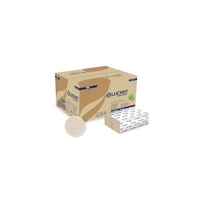 Lucart EcoNatural Hand Towels - 200 Sheets - Recycled 2-Ply Lucart EcoNatural Hand Towels - 200 Sheets - Recycled 2-Ply