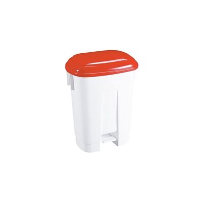 VFM Derby 30 L Red/White Plastic Pedal Bin - Pedal Bin VFM Derby 30 L Red/White Plastic Pedal Bin - Pedal Bin