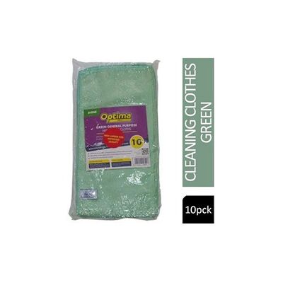 Janit-X Microfibre Cleaning Cloths Green Pack 10's Janit-X Microfibre Cleaning Cloths Green Pack 10's