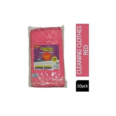 Janit-X Microfibre Cleaning Cloths Red Pack 10's Janit-X Microfibre Cleaning Cloths Red Pack 10's