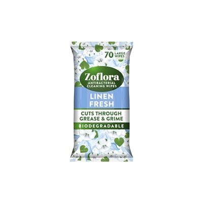 Zoflora Linen Fresh Biodegradable Antibacterial Cleaning Wipes 70 Pk 6 Zoflora Linen Fresh Biodegradable Antibacterial Cleaning Wipes 70 Pk 6