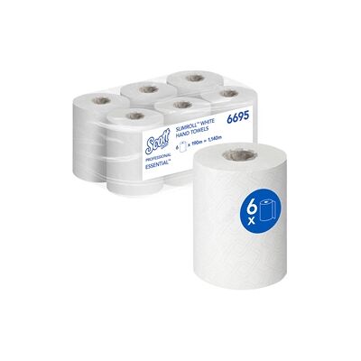 Scott Essential Slimroll Hand Towel Roll White 190m - Hand Towel Roll Scott Essential Slimroll Hand Towel Roll White 190m - Hand Towel Roll