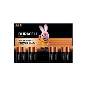 Duracell Plus AA Battery Alkaline 150% Extra Life Power Boost (Pack 8) Duracell Plus AA Battery Alkaline 150% Extra Life Power Boost (Pack 8)