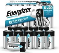 Energizer Max Plus D Alkaline Battery (Pack of 20) 423365