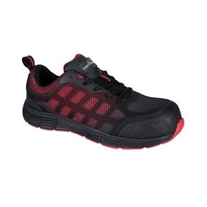 Portwest Composite Textile Trainer S1PS FO SR 46 Blk/Red Portwest Composite Textile Trainer S1PS FO SR 46 Blk/Red