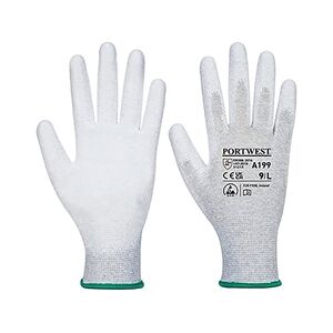 Portwest Anti-Static PU Palm Glove 1 Pair Grey Large (Pack of 12) Portwest Anti-Static PU Palm Glove 1 Pair Grey Large (Pack of 12)