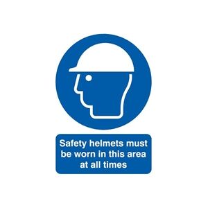 Unbranded Safety Sign Safety Helmets Must Be Worn PVC A4 MA04650R Unbranded Safety Sign Safety Helmets Must Be Worn PVC A4 MA04650R