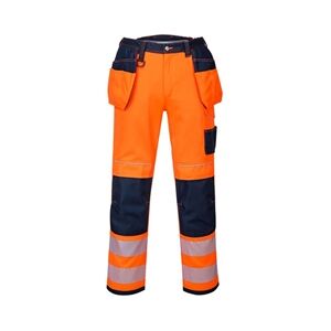 Portwest PW3 Hi Vis Holster Pocket Work Trousers 40 Orange/Navy Short Portwest PW3 Hi Vis Holster Pocket Work Trousers 40 Orange/Navy Short