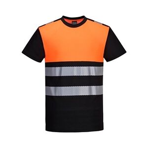Portwest PW3 Hi Vis Cotton Comfort Class 1 T-Shirt S/S 4XL Blk/Orange Portwest PW3 Hi Vis Cotton Comfort Class 1 T-Shirt S/S 4XL Blk/Orange