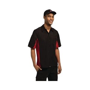Chef Works Unisex Contrast Shirt Black & Red XL Chef Works Unisex Contrast Shirt Black & Red XL