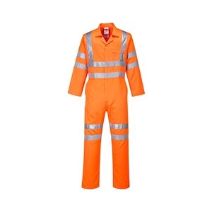 Unbranded Hi-Vis Poly-cotton Coverall RIS (OrangT) XXL Unbranded Hi-Vis Poly-cotton Coverall RIS (OrangT) XXL